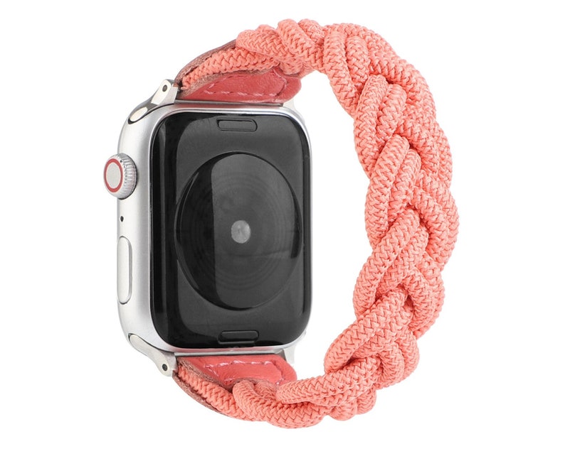Coral Braided Solo Loop Band for Apple Watch